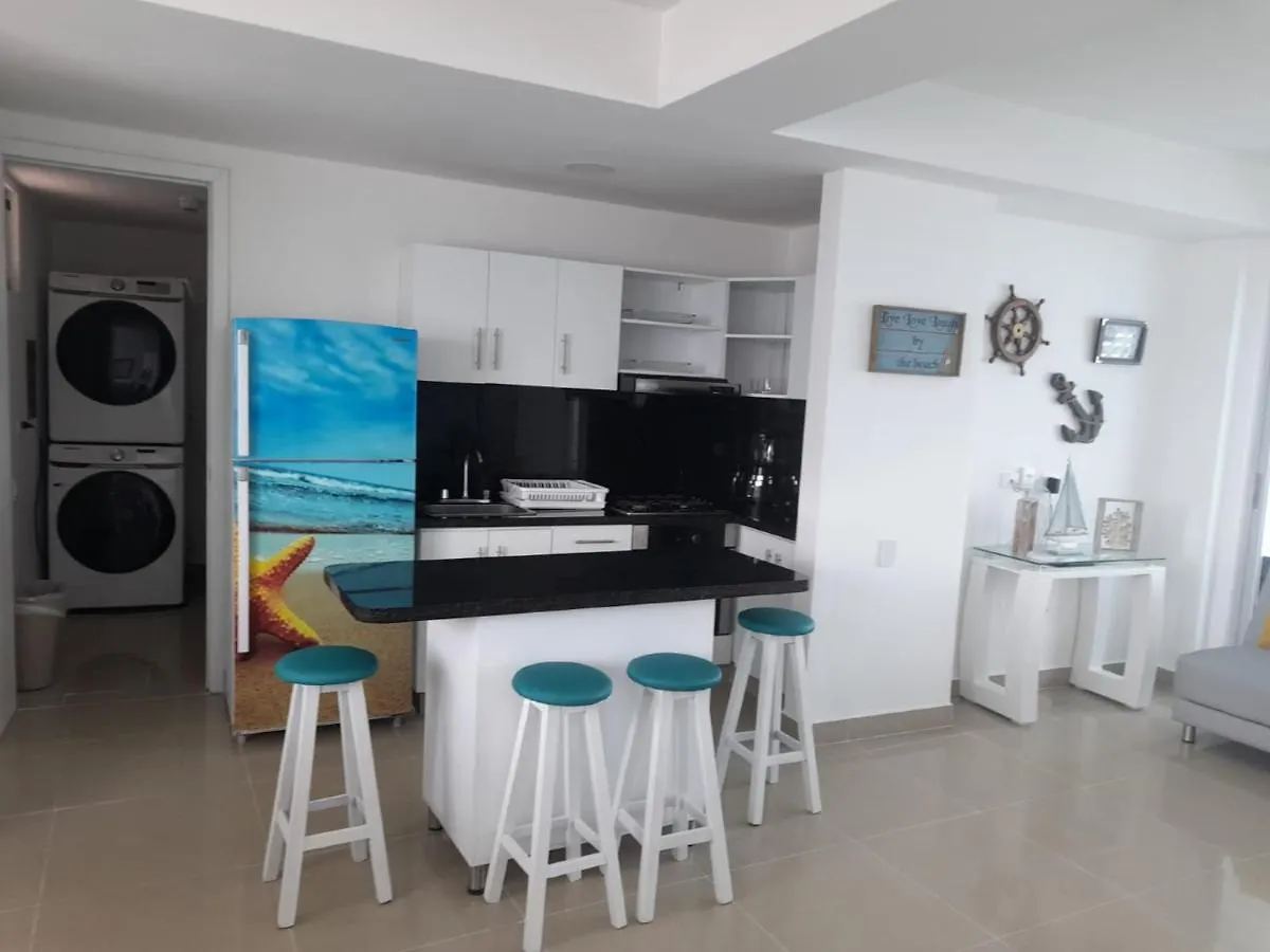 2 Bedroom Beachfront Apartment 2P1-Al With Pool And Wifi Cartagena