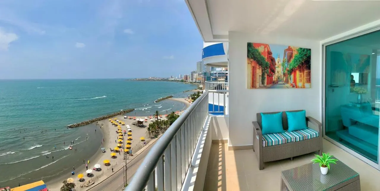 2 Bedroom Beachfront Apartment 2P1-Al With Pool And Wifi Cartagène Colombie