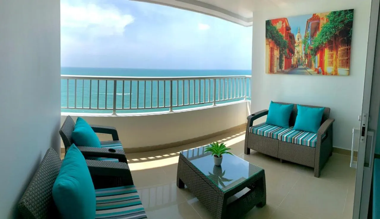 2 Bedroom Beachfront Apartment 2P1-Al With Pool And Wifi Cartagène Colombie