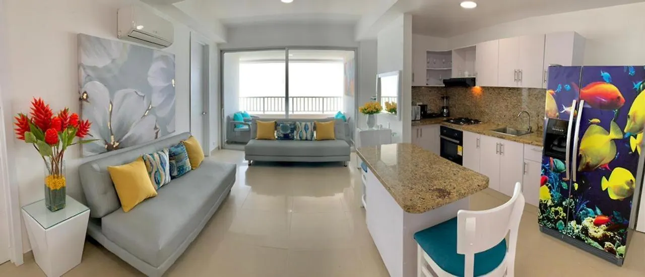 2 Bedroom Beachfront Apartment 2P1-Al With Pool And Wifi Cartagène