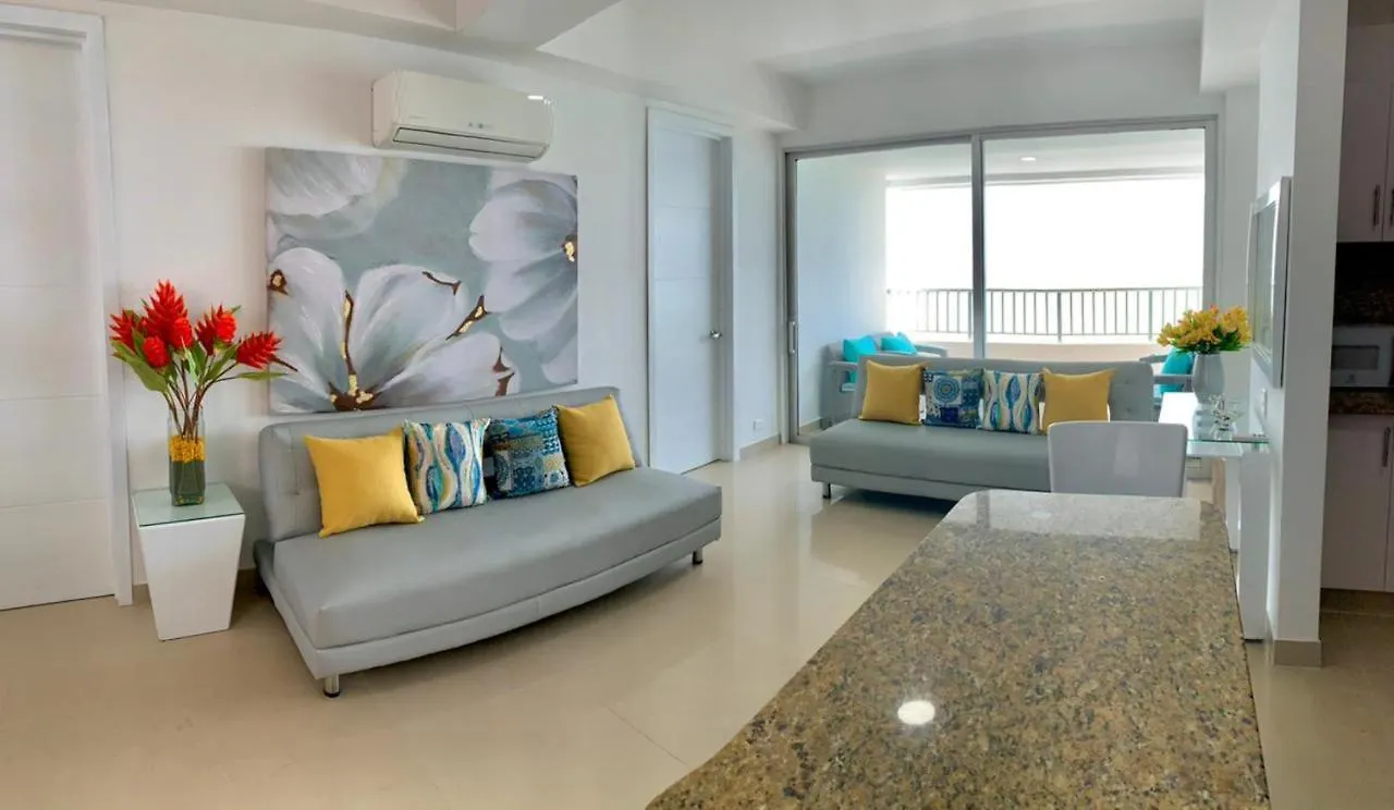 2 Bedroom Beachfront Apartment 2P1-Al With Pool And Wifi Cartagena Colombia